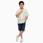 Boys' 100% Cotton Casual Shirt, Off White, small image number null