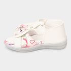 Girls' Solid Sandals, White, small
