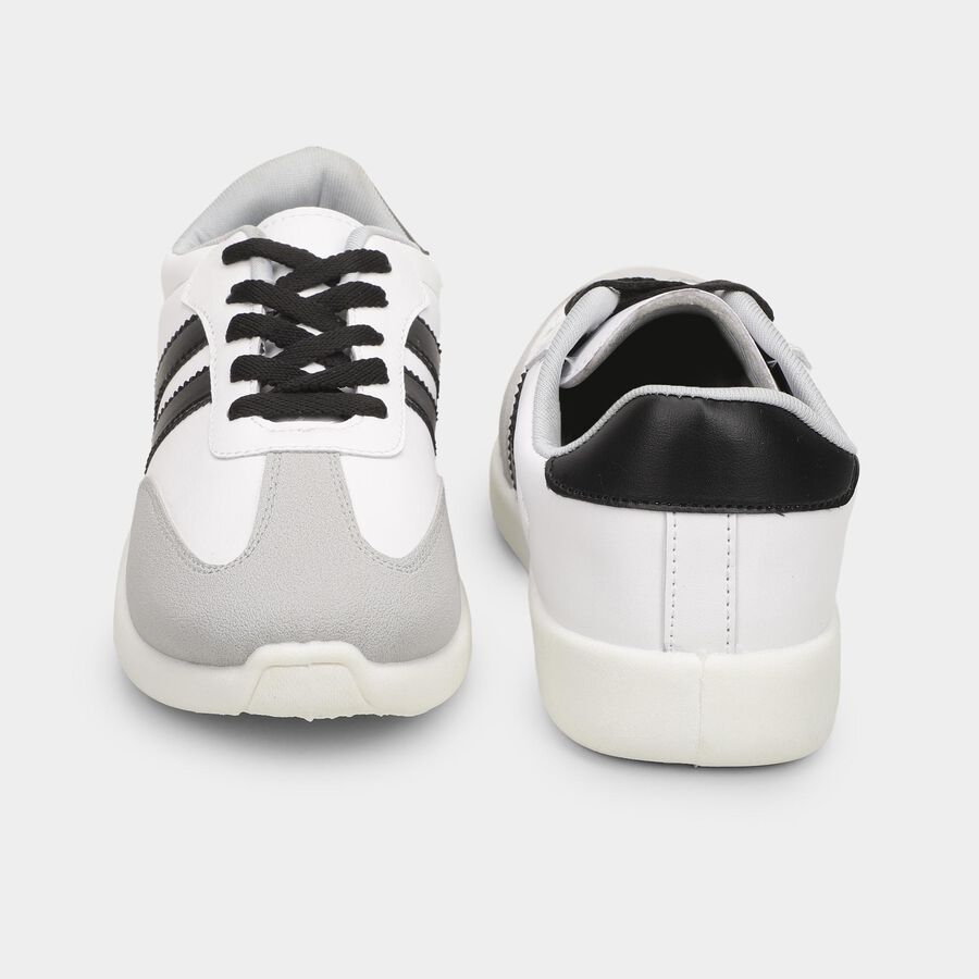 Men's Lace-Up Casual Shoes, White, large image number null