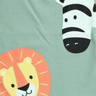 Infants Mint Green Cotton Round Neck Casual T-Shirt, Light Green, small