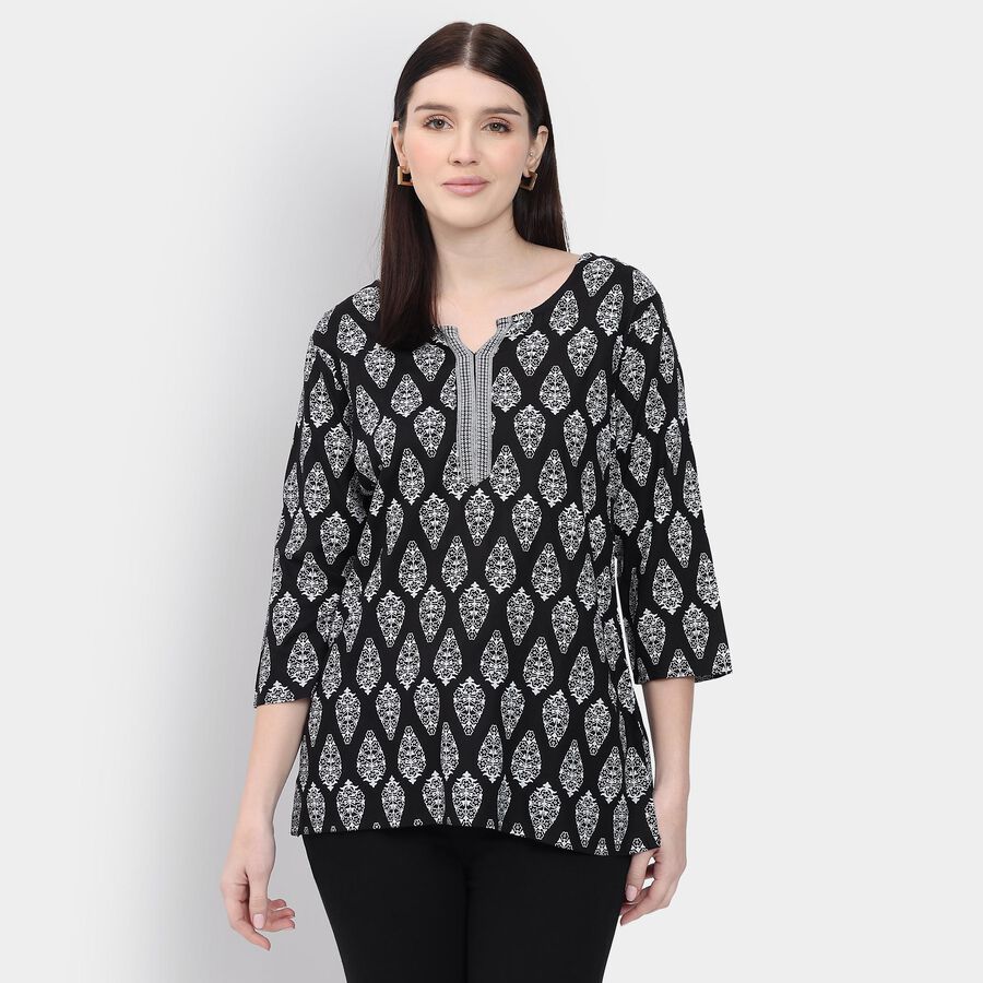 Ladies' Kurti, काला, large image number null