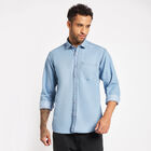 Solid Casual Shirt, Light Blue, small image number null