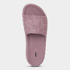 Women's Muted Mauve Embossed Slip-On Slippers, Purple, small