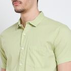 Men's 100% Cotton Casual Shirt , Light Green, small