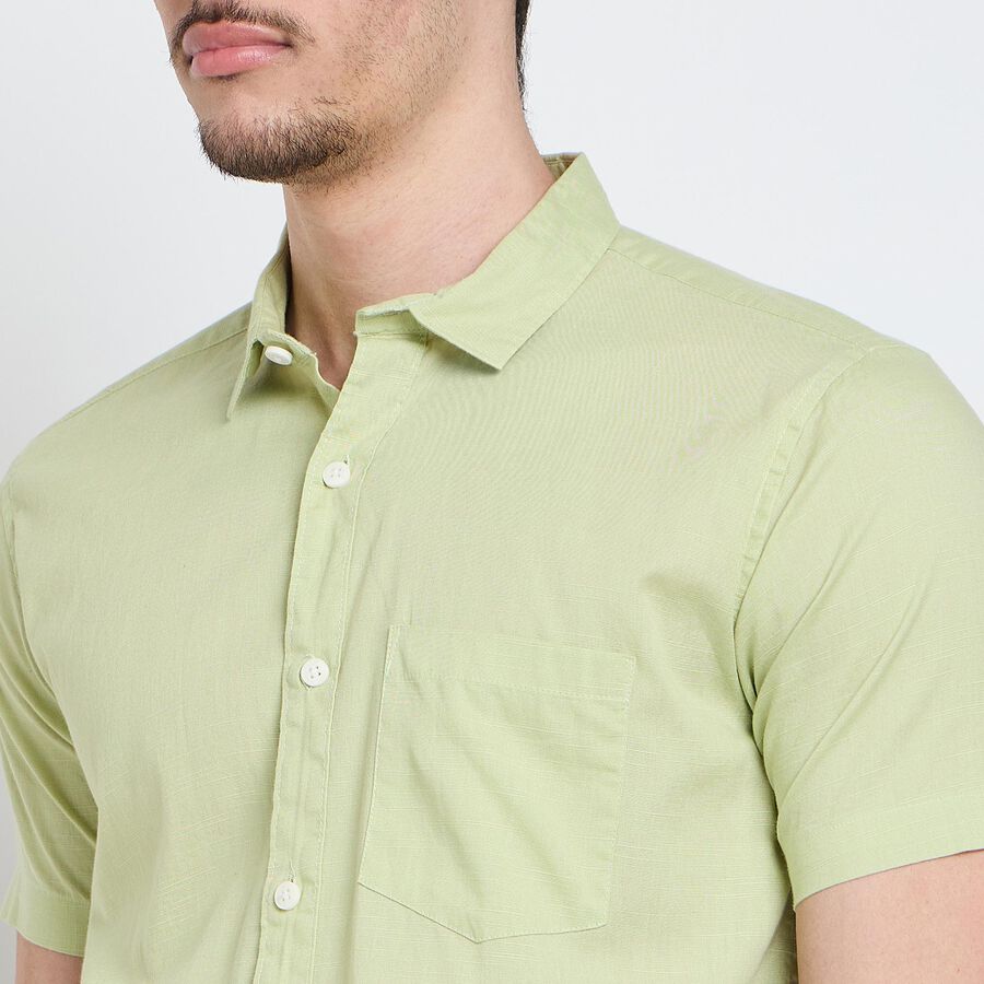 Men's 100% Cotton Casual Shirt , Light Green, large