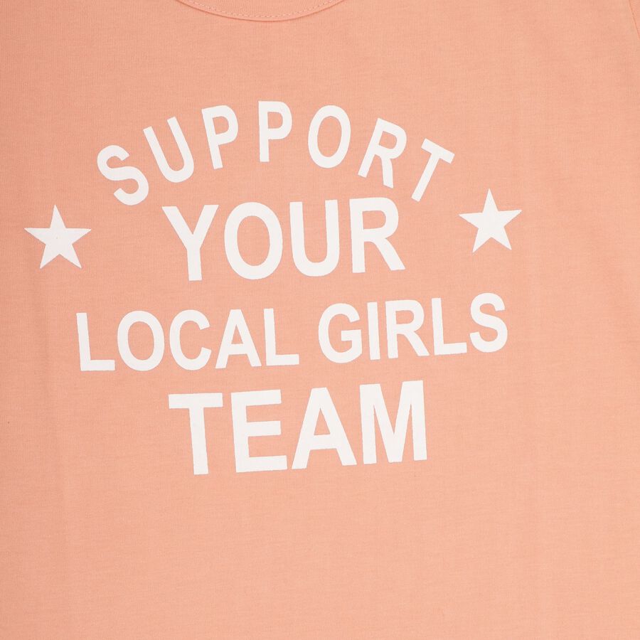 Girls' T-Shirt , पीच, large image number null