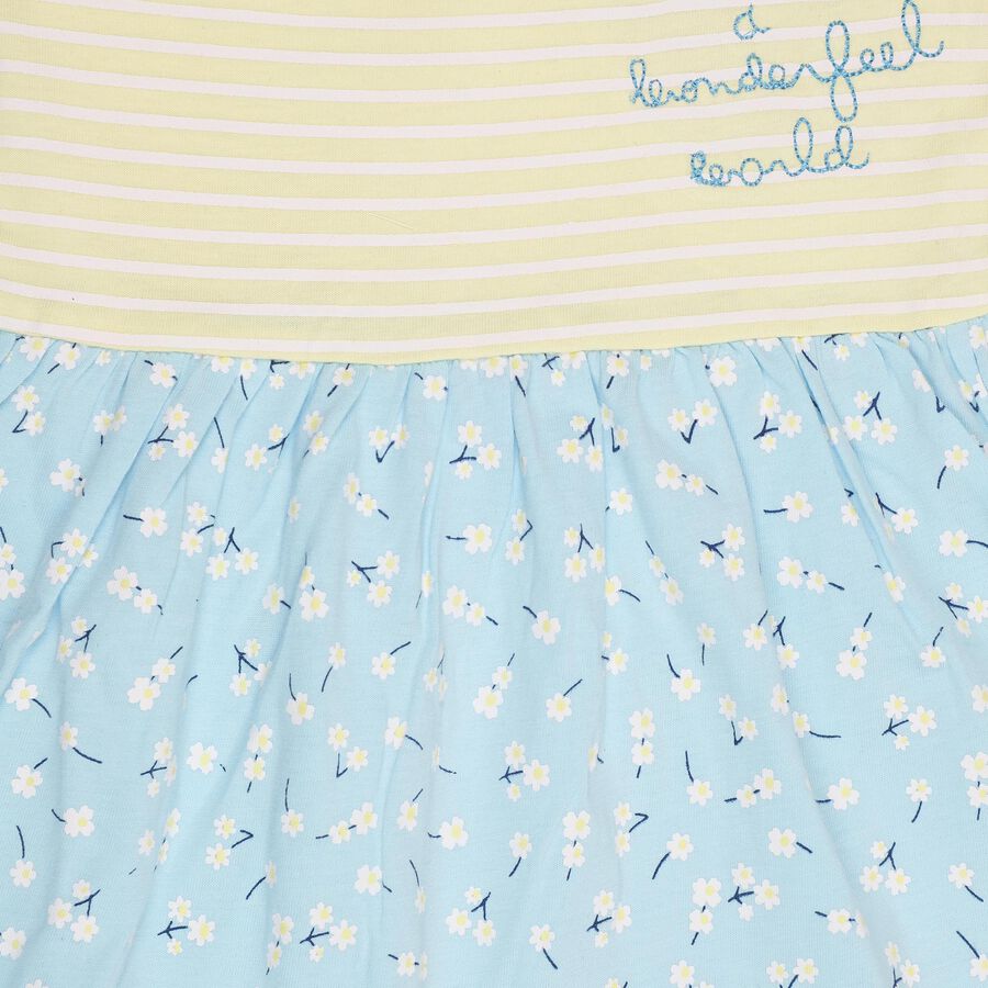 Infants' 100% Cotton Frock, Yellow, large