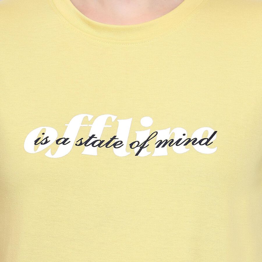 Ladies' Round Neck T-Shirt , खाकी, large