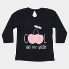 Infants Navy Blue Cotton Round Neck Regular T-Shirt, Navy Blue, small
