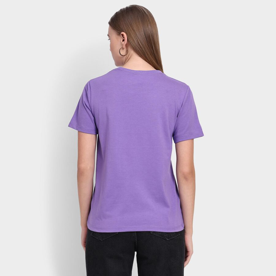 Ladies' Round Neck T-Shirt, Purple, large image number null