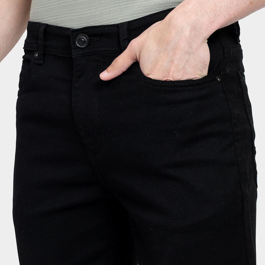 Men's Slim Fit Jeans , Black, large image number null