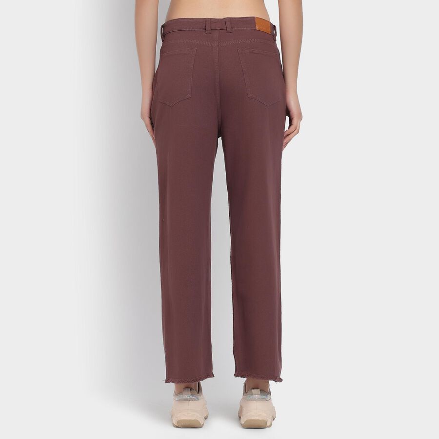 Ladies' 100% Cotton Jeans, मरून, large image number null