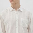 Men's White Cotton Full Sleeve Classic Collar Casual Shirt, White, small