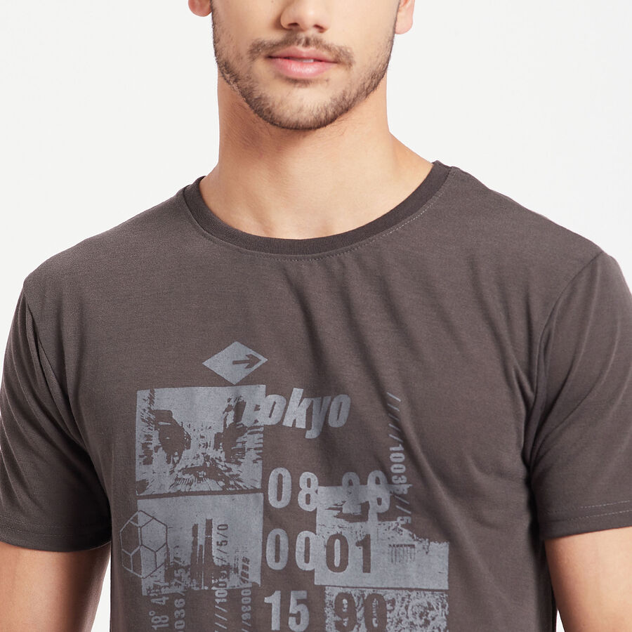 Round Neck T-Shirt, Dark Grey, large image number null