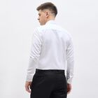 Men's White Cotton Slim Fit Formal Shirt, सफ़ेद, small image number null
