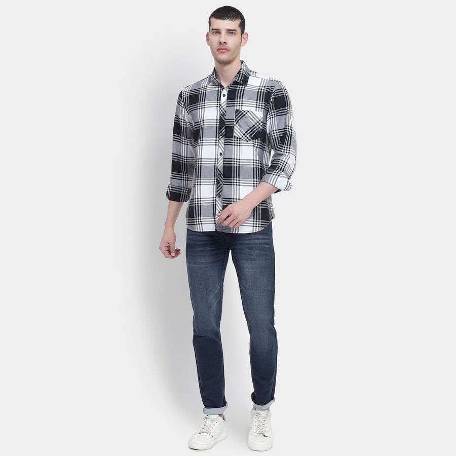 Men's 100% Cotton Casual Shirt , Black, large image number null