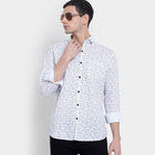 Cotton Printed Casual Shirt, White, small image number null