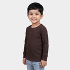 Boys Brown Long Sleeve Thermal, भूरा, small
