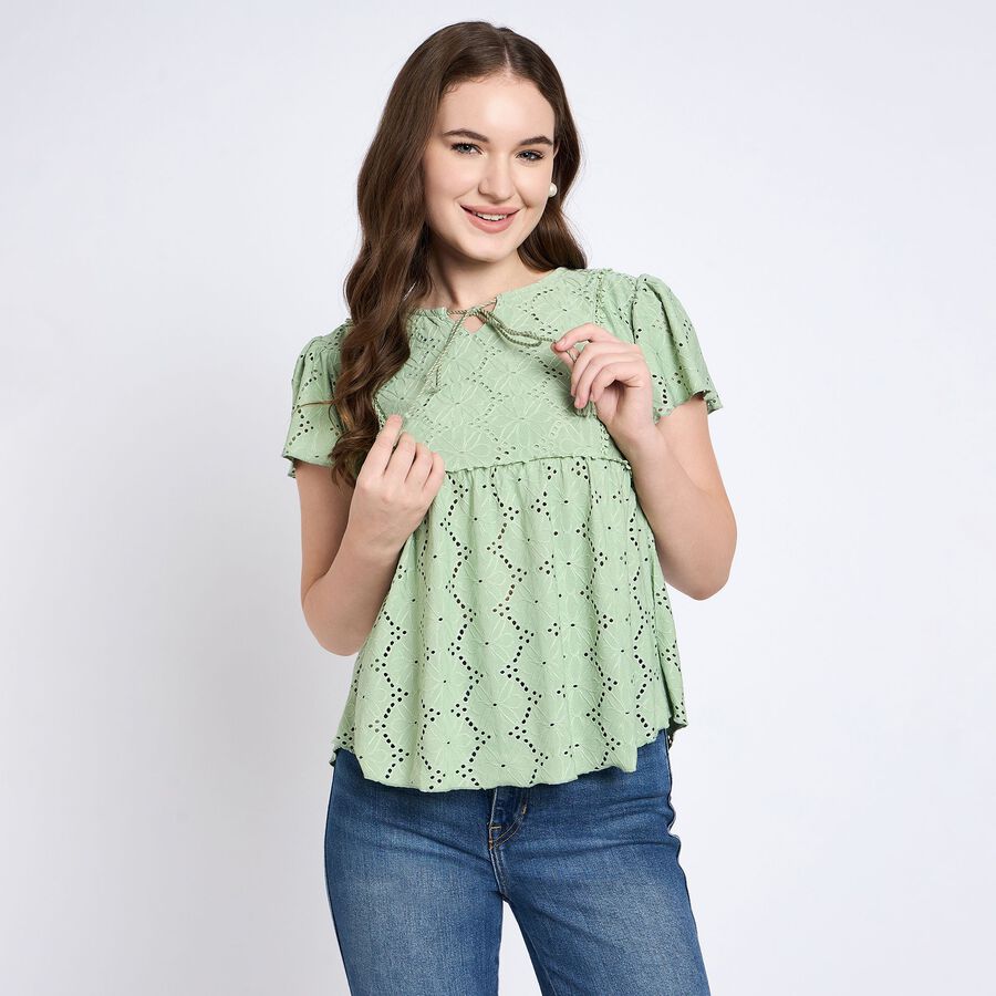 Ladies' Top, हल्का हरा, large image number null