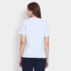 Ladies' Round Neck T-Shirt, हल्का नीला, small image number null