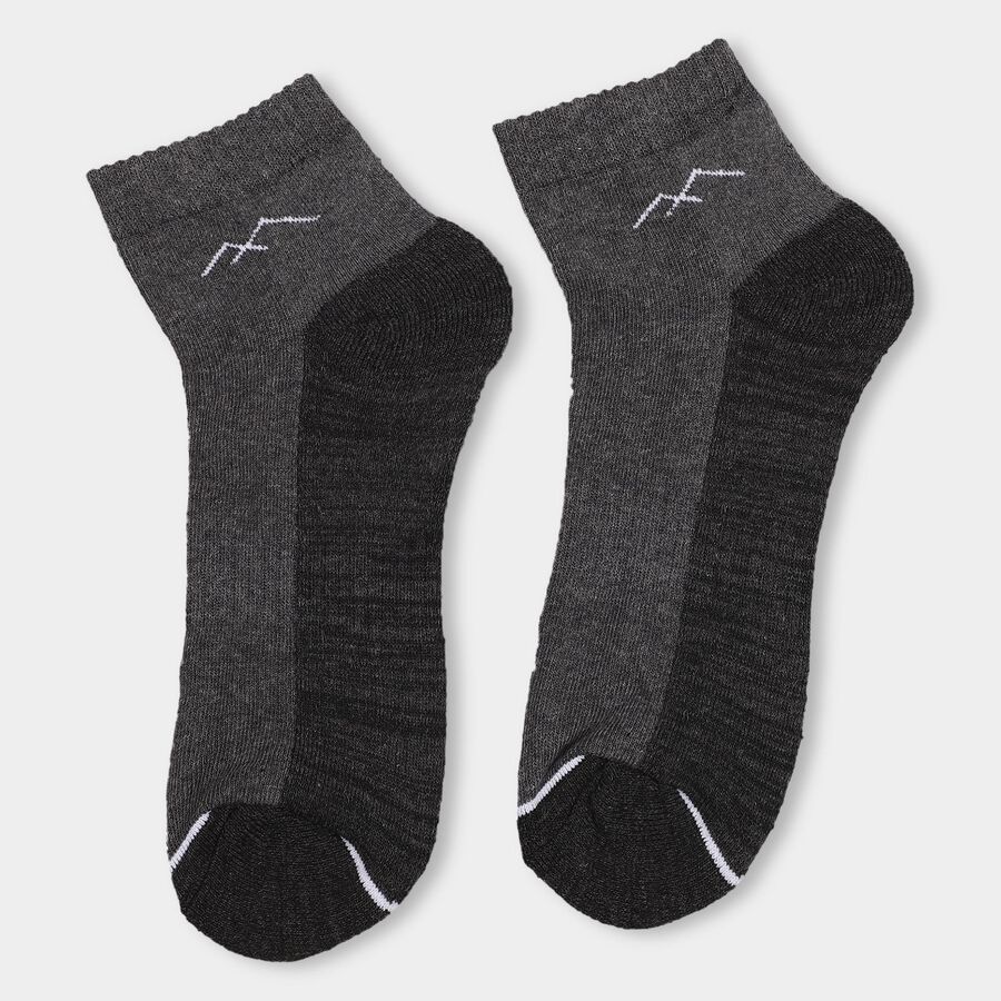 Men's Socks (Pack of 3), Black, large image number null