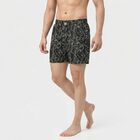 Men's Black Classic Fit Abstract Printed Boxers, Black, small