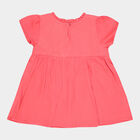 Girls Embellished Short Sleeve Top, Coral, small image number null