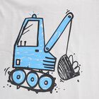 Boys Light Grey Cotton Crew Neck Casual T-Shirt, Light Grey, small