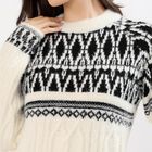 Women's Off-White Crew Neck Casual Cardigan, ऑफ व्हाइट, small image number null
