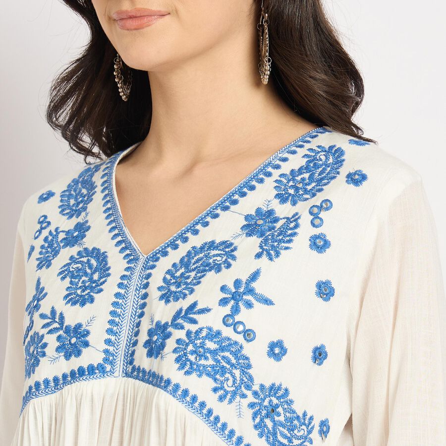 Ladies' Kurta , ऑफ व्हाइट, large image number null