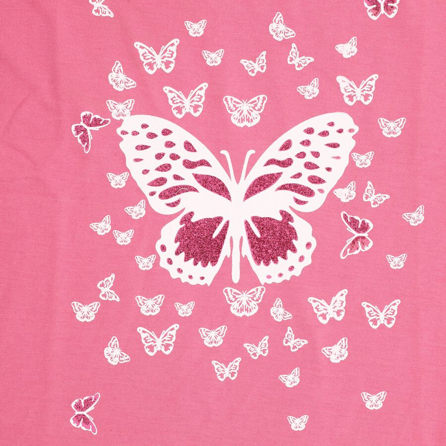 Girls' T-Shirt, गुलाबी, large image number null