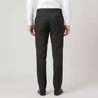 Men's Black Slim Fit Flat-Front Formal Trousers, Black, small