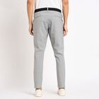 Men's Slim Fit Casual Trousers , हल्का ग्रे, small image number null