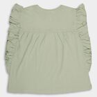 Girls' 100% Cotton -Organic T-Shirt, हल्का हरा, small image number null
