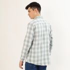 Men's Muted Sage Green Classic Casual Shirt, ओलिव, small
