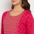 Ladies' Kurti, रानी (फ्यूशिया), small image number null