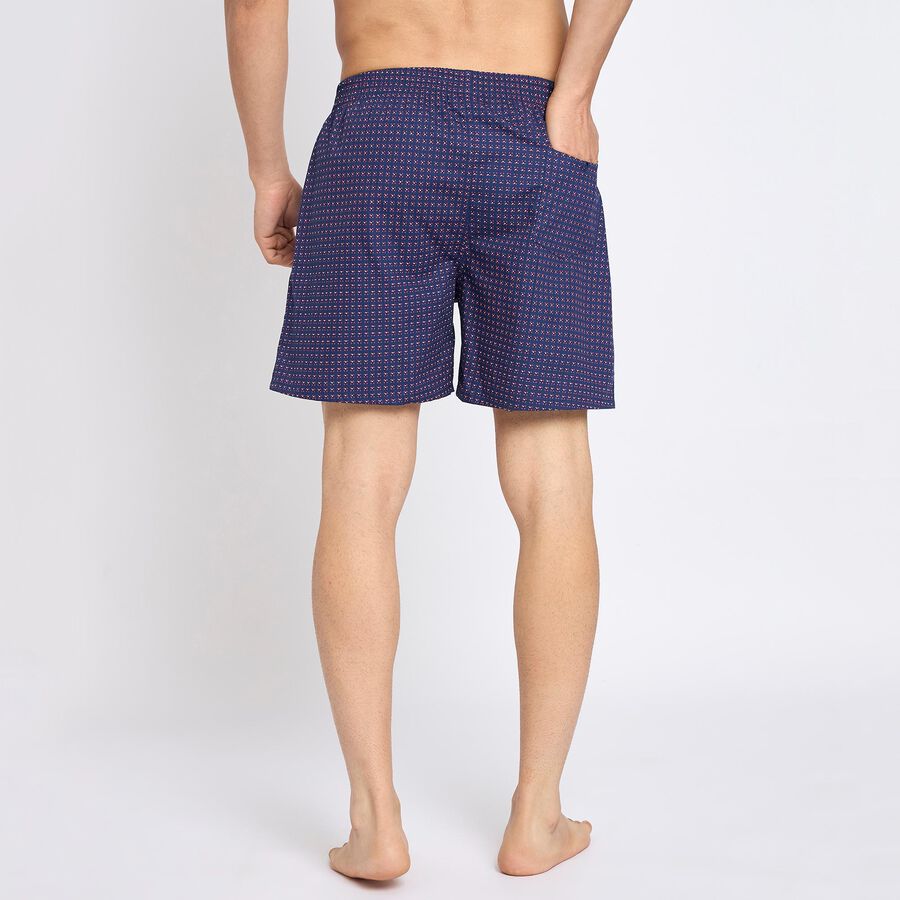 Men's 100% Cotton Boxers , नेवी ब्लू, large