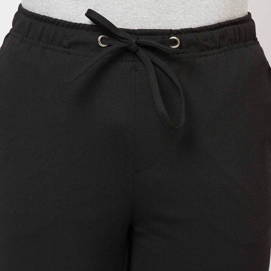 Cross Pocket Tapered Trousers, Black, large image number null