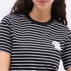 Women's Jet Black Cotton Round Neck Casual T-Shirt, काला, small image number null