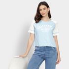 Ladies' 100% Cotton Crop  Top, Light Blue, small image number null