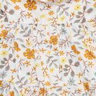 Infant Girls' White Flared Floral Printed Ruffle Neck Frock, Off White, small