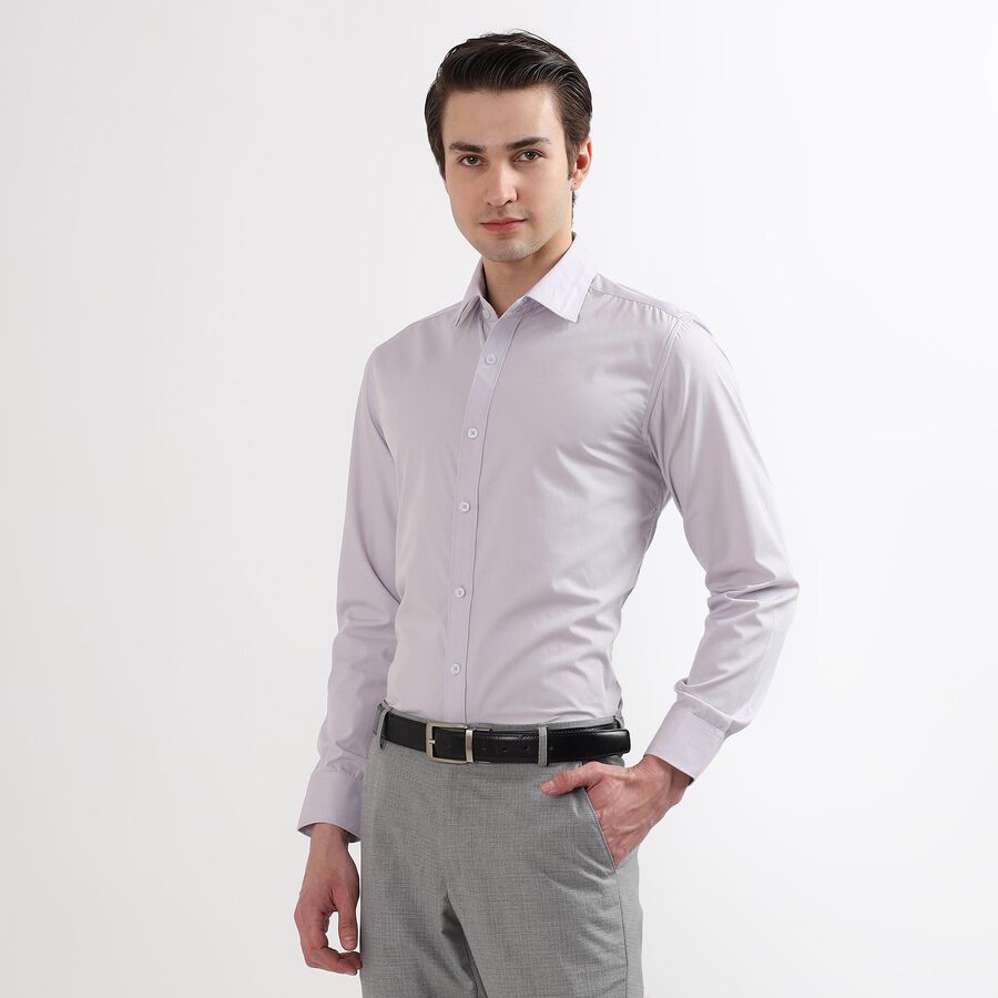 Men's Regular Collar Formal Shirt, लाइलेक, large image number null