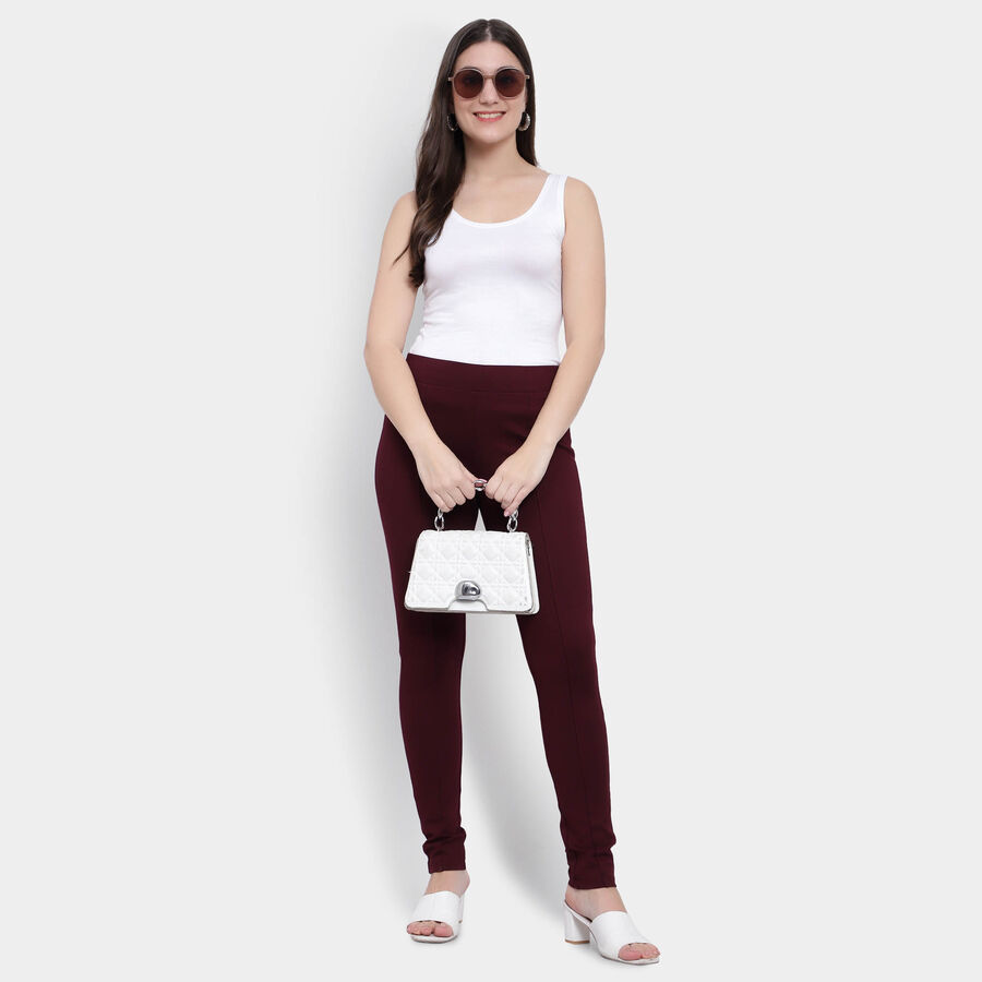 Solid Trousers, वाइन, large image number null