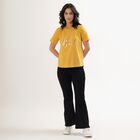 Women's Mustard Yellow Round Neck T-Shirt, Mustard, small image number null