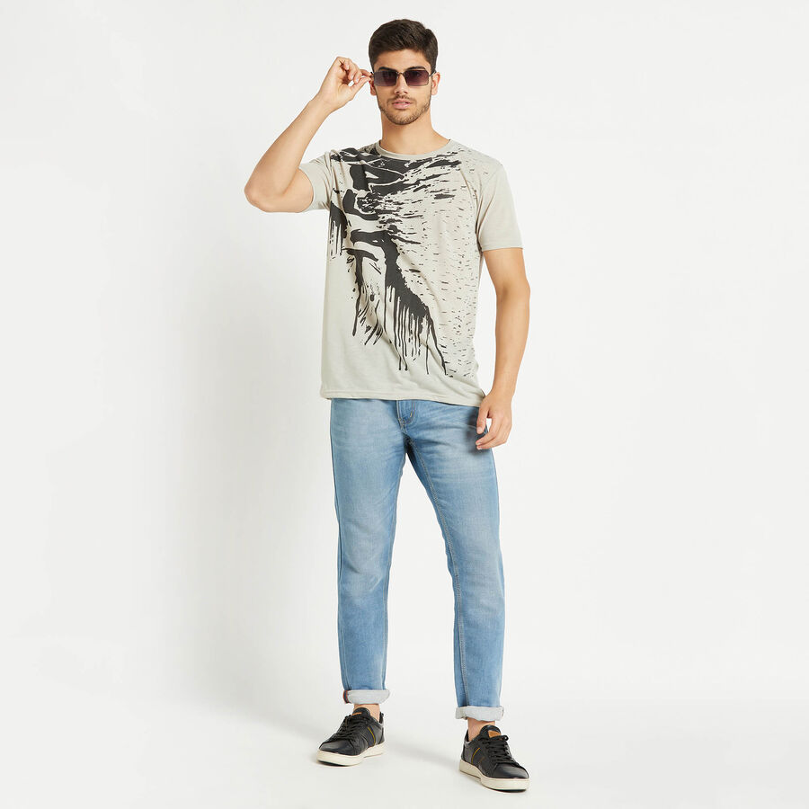 Round Neck T-Shirt, Light Grey, large image number null