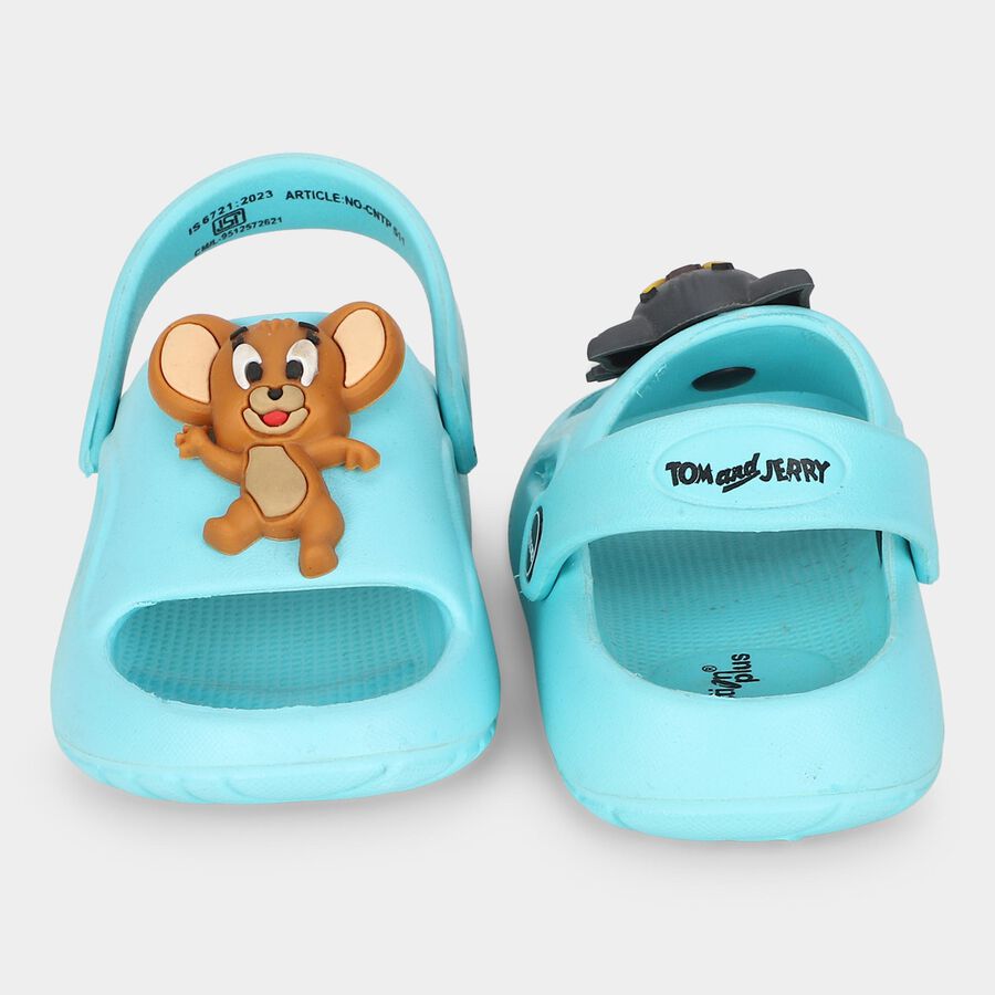 Boys Blue Slip-On Slide Sandals, Blue, large