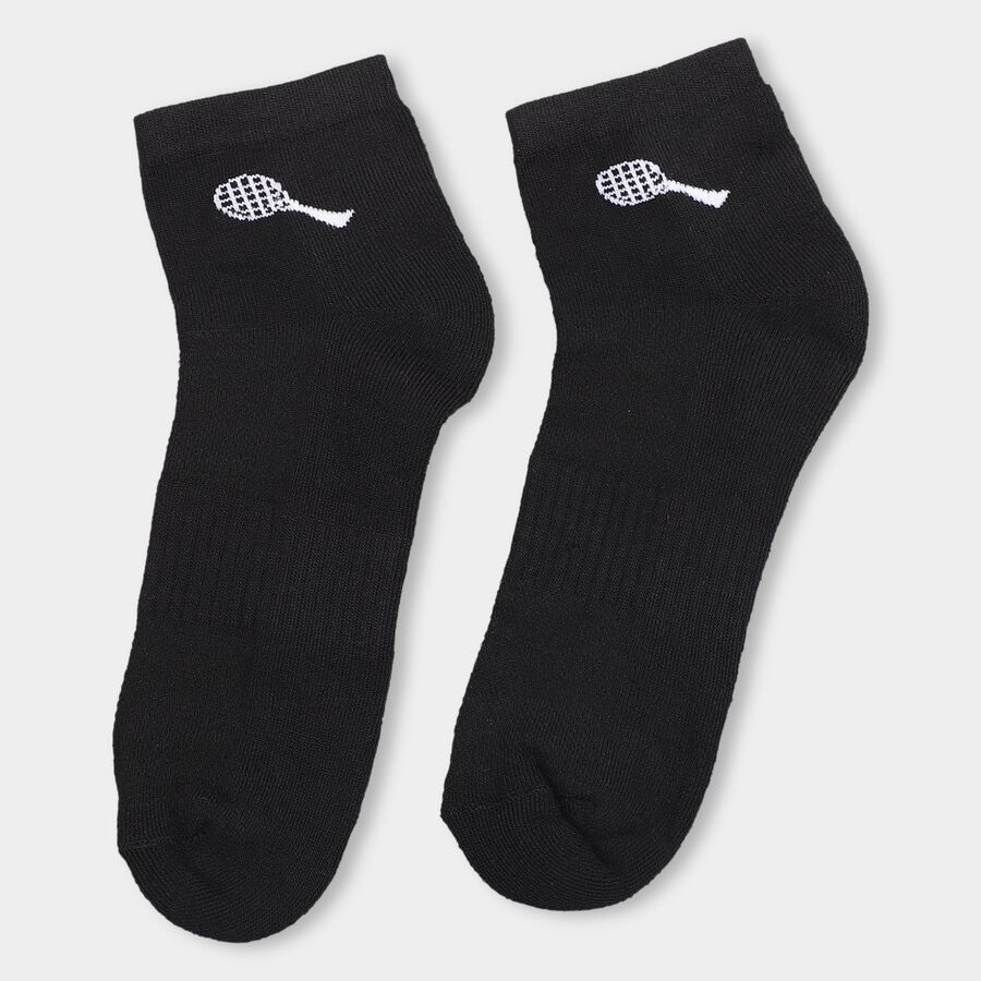 Men's Socks (Pack of 3), Black, large image number null