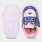 Girls' Pink Velcro Strap Sneakers, गुलाबी, small