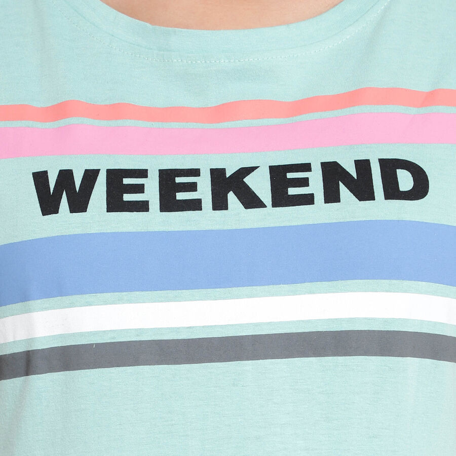 Round Neck T-Shirt, Light Green, large image number null