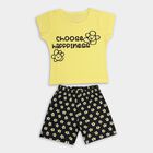 Girls' 100% Cotton Short Set , पीला, small image number null